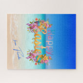Prettig Pasen vanuit Florida Tropical Beach Legpuzzel (Horizontaal)