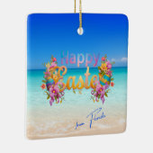 Prettig Pasen vanuit Florida Tropisch Strand Keramisch Ornament (Rechts)