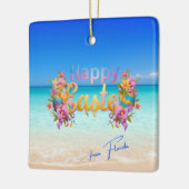 Prettig Pasen vanuit Florida Tropisch Strand Keramisch Ornament (Links)