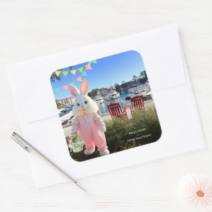 Prettig Pasen vanuit Hilton Head Island Harbour To Vierkante Sticker
