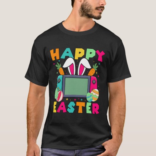 Prettig Pasen Videospel Konijn Gaming Controller G T-shirt (Voorkant)
