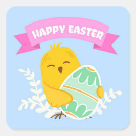Prettig Pasen vierkant sticker