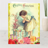 Prettig Pasen vintage afbeelding van Pasen kaart (Achterkant)