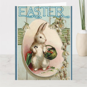 Prettig Pasen vintage afbeelding van Pasen kaart