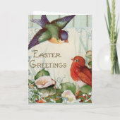 Prettig Pasen vintage afbeelding van Pasen kaart (Achterkant)
