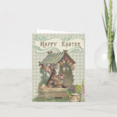 Prettig Pasen vintage afbeelding van Pasen kaart (Achterkant)