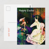 Prettig Pasen vintage kaart (Voorkant / Achterkant)