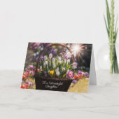 Prettig Pasen voor dochter met mooi mandje bloemen Kaart (Voorkant)