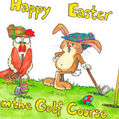 Prettig Pasen voor golfers van Nicole Janes Kaart