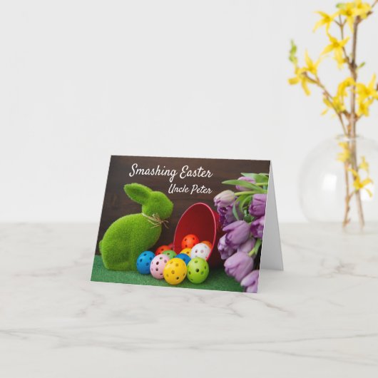 Prettig Pasen voor Pickleballer, leuk  Kaart (Gele Bloem)