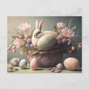 Prettig Pasen wensen pastelkleuren briefkaart