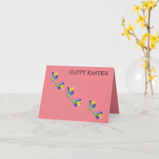 Prettig Pasen Wenskaart Kaart (Gele Bloem)