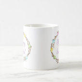 Prettig Pasen Wilgenkransen Met Pastel Eieren Koffiemok (Center)