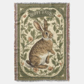 Prettig Pasen William Morris Geïnspireerde Vintage Deken (Voorkant Verticaal)