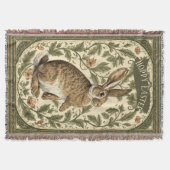 Prettig Pasen William Morris Geïnspireerde Vintage Deken (Voorkant)