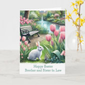 Prettig Pasen Zwager/Zuster Kaart (Gele Bloem)