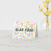 Prettig Pasen, Zweeds Gelukkig Pasen Kaart (Gele Bloem)