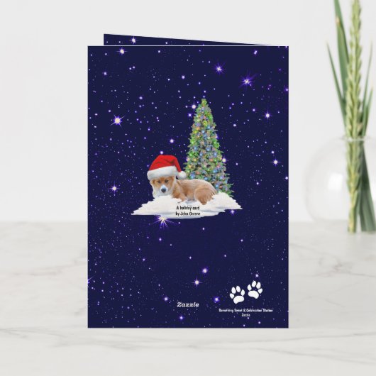Prettig Pawlidays Deep Space Kerstmis Kaart (Achterkant)