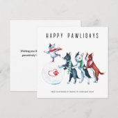 Prettig Pawlidays Dierig Kerstfeest Feestdagenkaart (Voorkant / Achterkant)