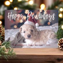 Prettig Pawlidays Grappig Cute Script Hond Foto