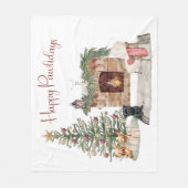 Prettig Pawlidays Hond Design- Affenpinscher Fleece Deken (Voorkant)