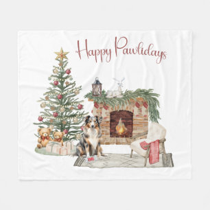 Prettig Pawlidays Hond Design- Australian Shepherd Fleece Deken