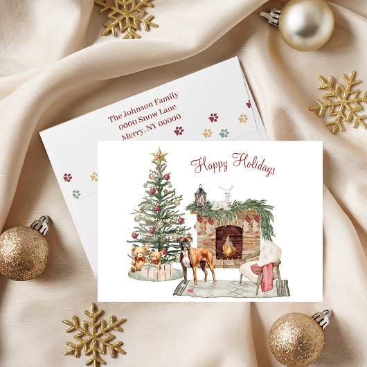 Prettig Pawlidays Hond Design- Boxer Feestdagen Kaart