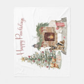 Prettig Pawlidays Hond Design- Duitse Herder Fleece Deken (Voorkant)