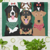Prettig Pawlidays Schattig Kerstmis Theedoek (Gevouwen)