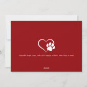 Prettig Pawsfeest Dierenarts Feestdagenkaart (Achterkant)