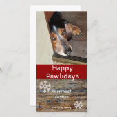 Prettig Pawsfeest | Kerstfoto's van huisdieren Feestdagenkaart (Voorkant / Achterkant)