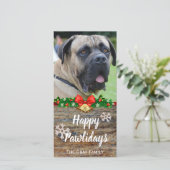 Prettig Pawsfeest | Kerstfoto's van huisdieren Feestdagenkaart (Staand voorkant)