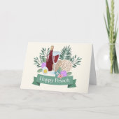 Prettig Pesach Elegante Passover Seder Kaart (Voorkant)