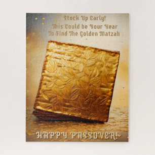Prettig Pesach! Gouden Matzes Legpuzzel