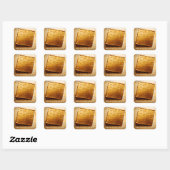Prettig Pesach! Gouden Matzes Vierkante Sticker (Vel)