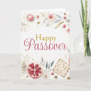 Prettig Pesach - Granaatappels Matzes Bloemstuk Kaart
