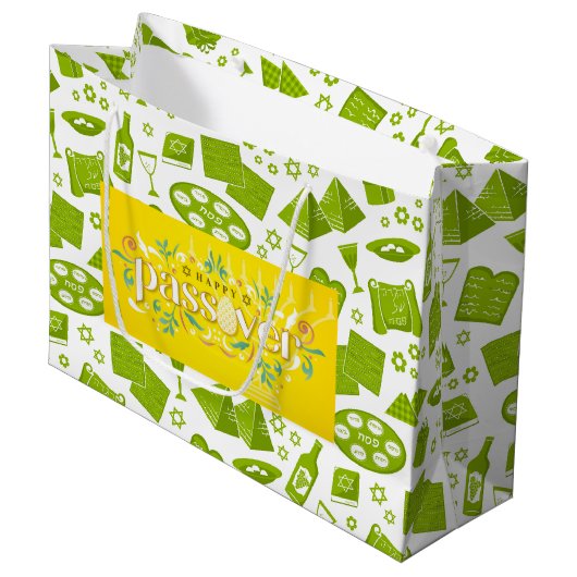 Prettig Pesach Groot Cadeauzakje (Voorkant Gekanteld)