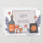 Prettig Pesach| Mooi Seder Pesach uitnodiging (Voorkant)
