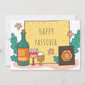 Prettig Pesach| Mooi Seder Pesach uitnodiging (Voorkant)
