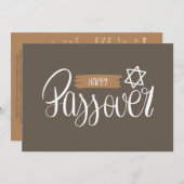 Prettig Pesach | Seder Pesach Stevige Uitnodiging (Voorkant / Achterkant)