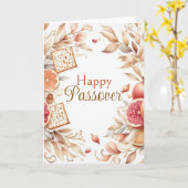 Prettig Pesach Wenskaart Kaart (Gele Bloem)