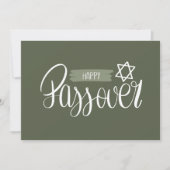 Prettig Pesachfeest | Seder Pesach Solid Green Kaart (Voorkant)
