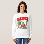 Prettig Picklemas Grappige Kerst Punt Cute Pickle Trui (Voorkant volledig)