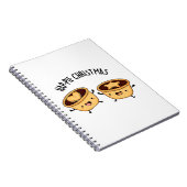Prettig-Piep Kerst Grappige Kersttaart Punt Notitieboek (Rechterzijde)