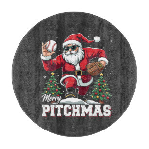 Prettig Pitchmas Kerstman Honkbal Liefhebber  Snijplank