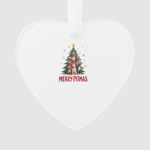 Prettig Pitmas Pitbull Hond Lelijk Kerst T-Shirt T Ornament
