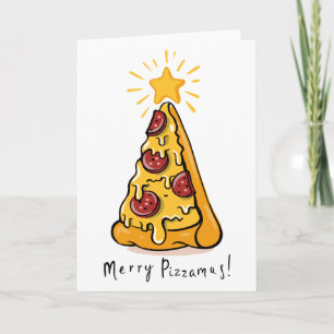 Prettig Pizzamas - Een Feestelijke Plak Vol Verruk Feestdagen Kaart