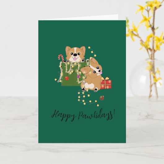 Prettig Poesfeest! Kaart (Gele Bloem)