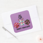 Prettig Poesfeest - Kerst sticker (Envelop)