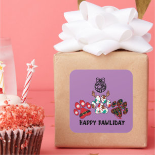 Prettig Poesfeest - Kerst sticker